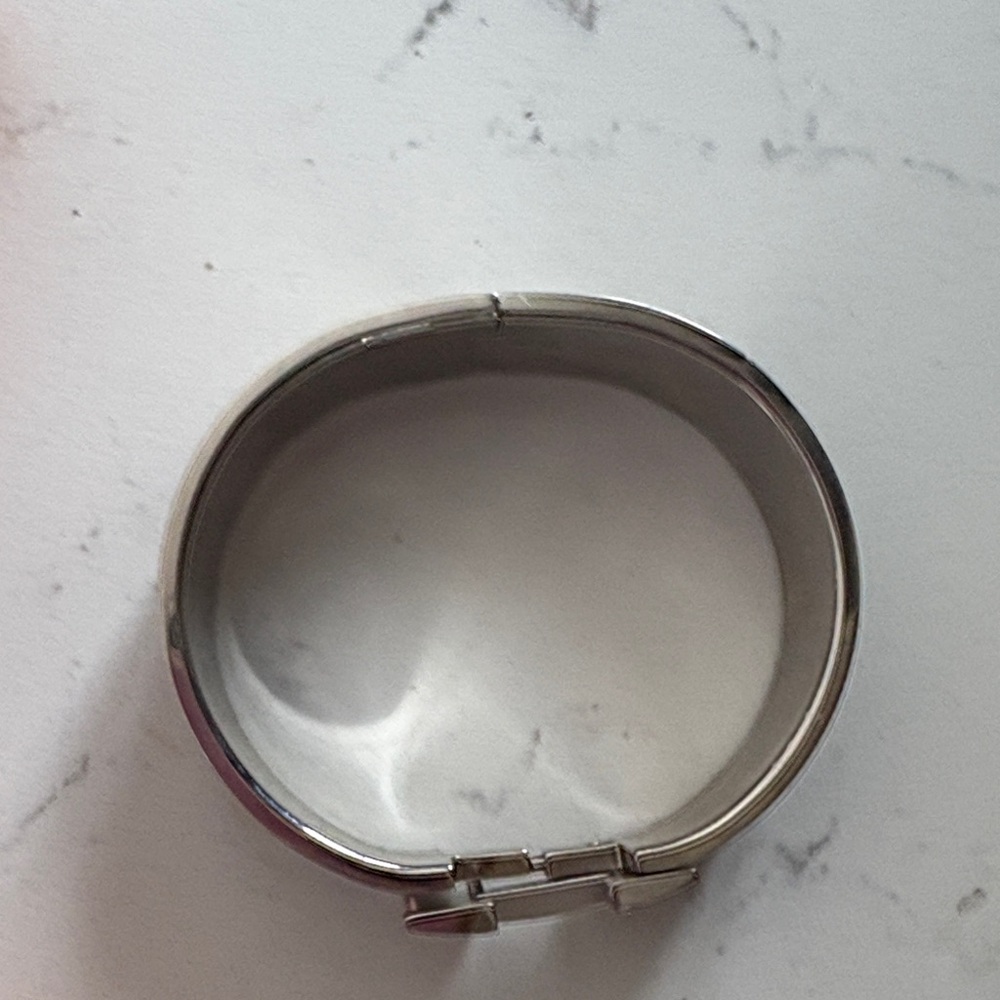 Hermes Black and Silver H Bracelet - Picture 6 of 8